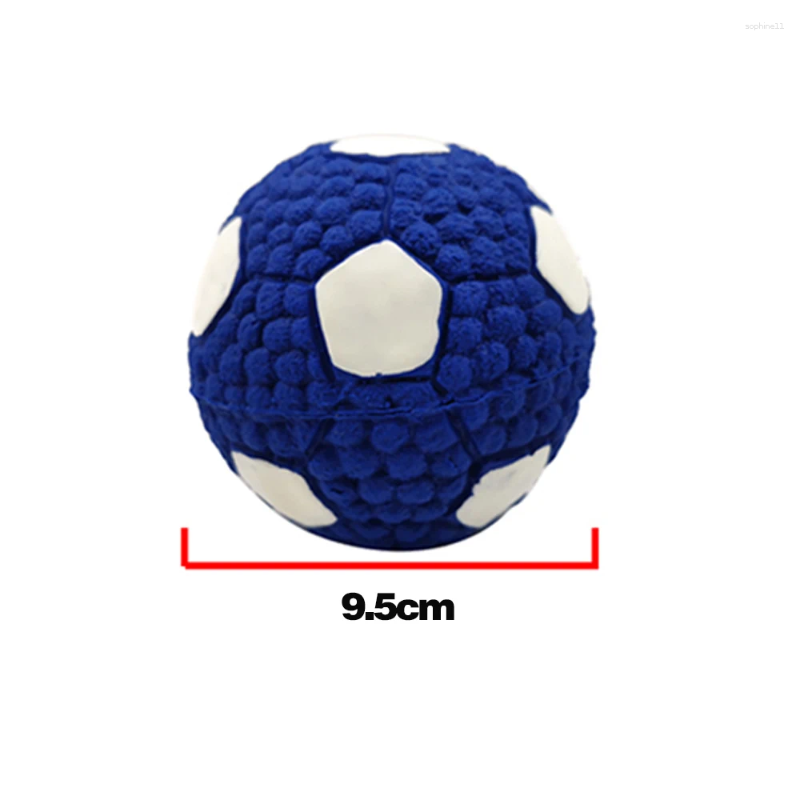 Update Squeaky Dog Toys Durable Interactive Puppy Chew Toy Latex Pet Molar Cleaning Teeth Anti Bit Floating Ball Bulldog Supplies