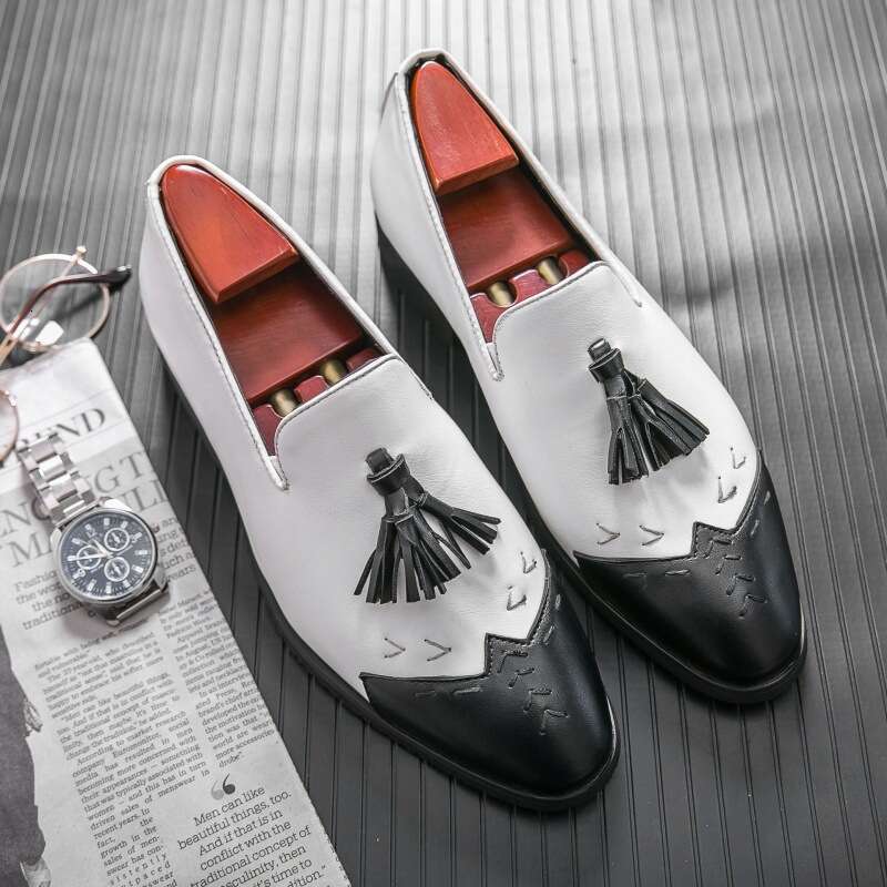 2024 Men's Large Size New Fashion Trend Business Leather Shoes British Style Merchant