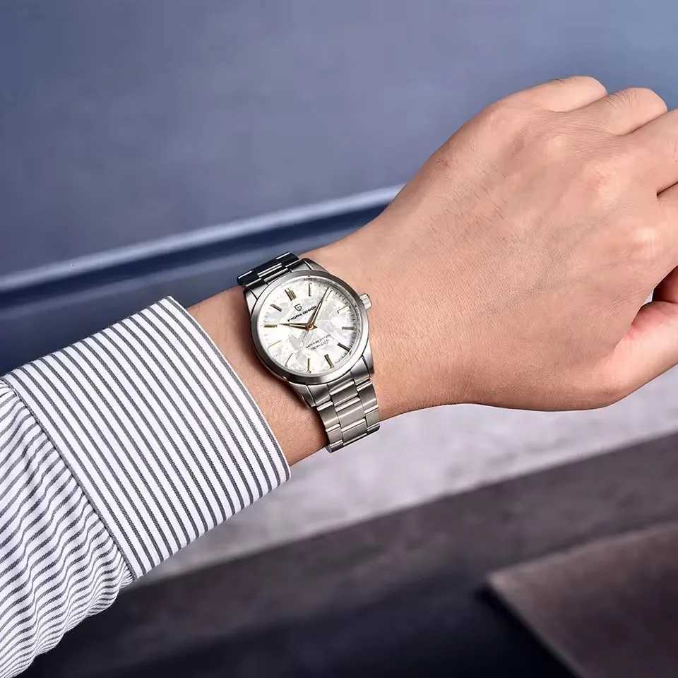 PAGANI DESIGN 40MM Meteorite dial Men Quartz Watches Luxury Business Sapphire 316L Stainless Steel 100M Waterproof Watch For MenW251104