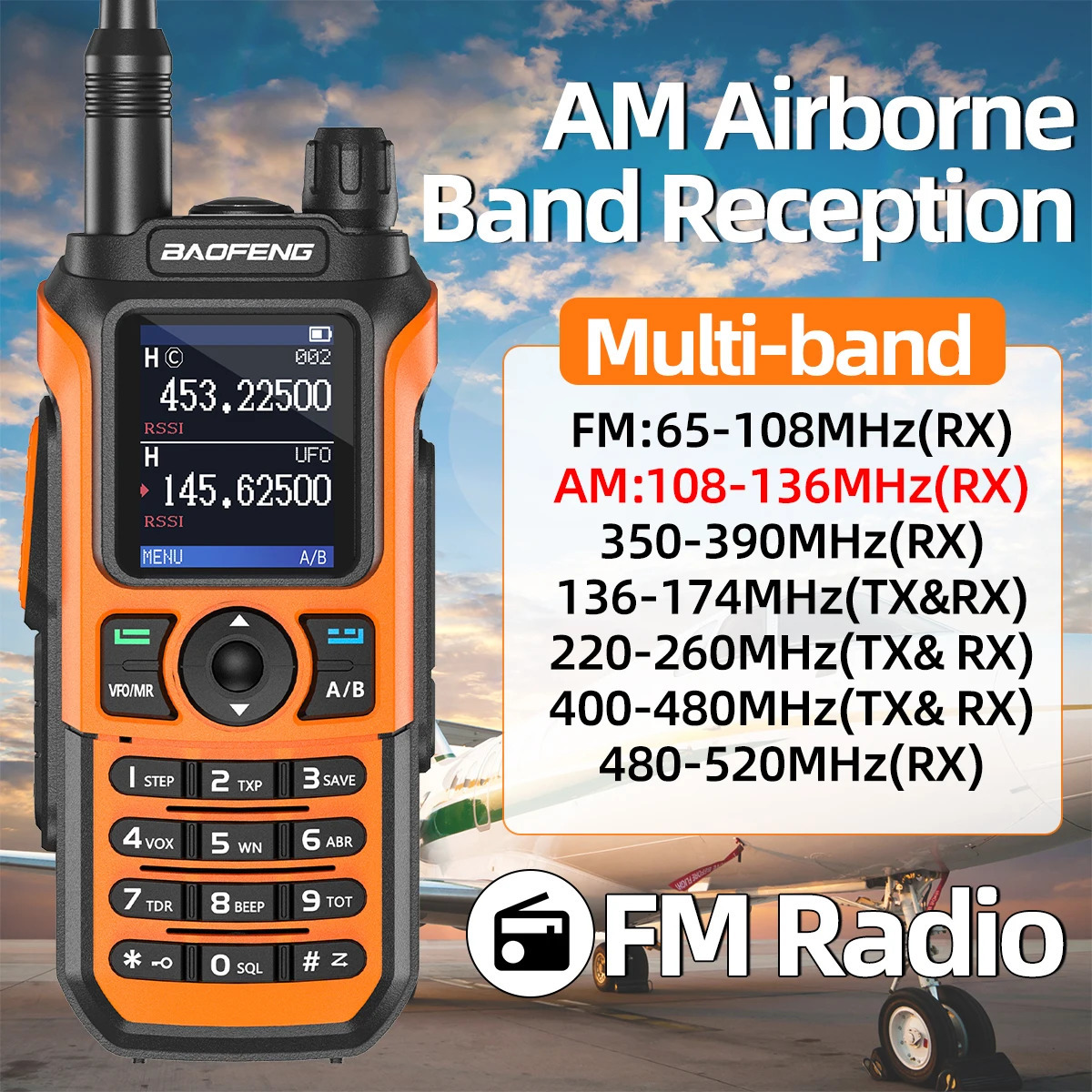 Baofeng UV21 Pro V2 Air Band Walkie Talkie Wireless Copy Frequency AM TypeC Long Range Upgrade UV5R Ham Radio 251103