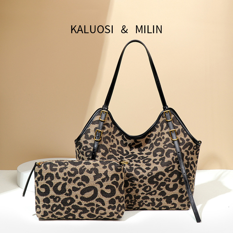 Leopard Shoulder Bag for Women er Handbag Purse Clutch Bucket Bag Trendy PU Leather Causal Travel Tote Bag 241122