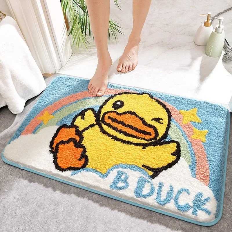 1PC Cartoon Imitation Cashmere Carpet Bathroom Door Absorbent Dirt Resistant Mat Bedroom Side Cloakroom Door Mat C251103