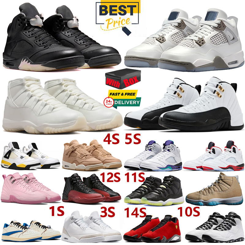 with box Basketball Shoes 4s Cozy Girl Blue Chill 5s Fire Red Black Particle Rose 3s Pure Money 12s pink Blue taxi 11s Inner Beast Pearl 10s Steel 8s Aqua 1S sail Sneakers
