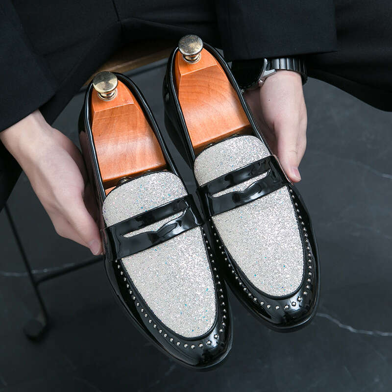 2024 Large Size Spring New Leather Fashion Men's Foot Set Business Dress Shoes UK