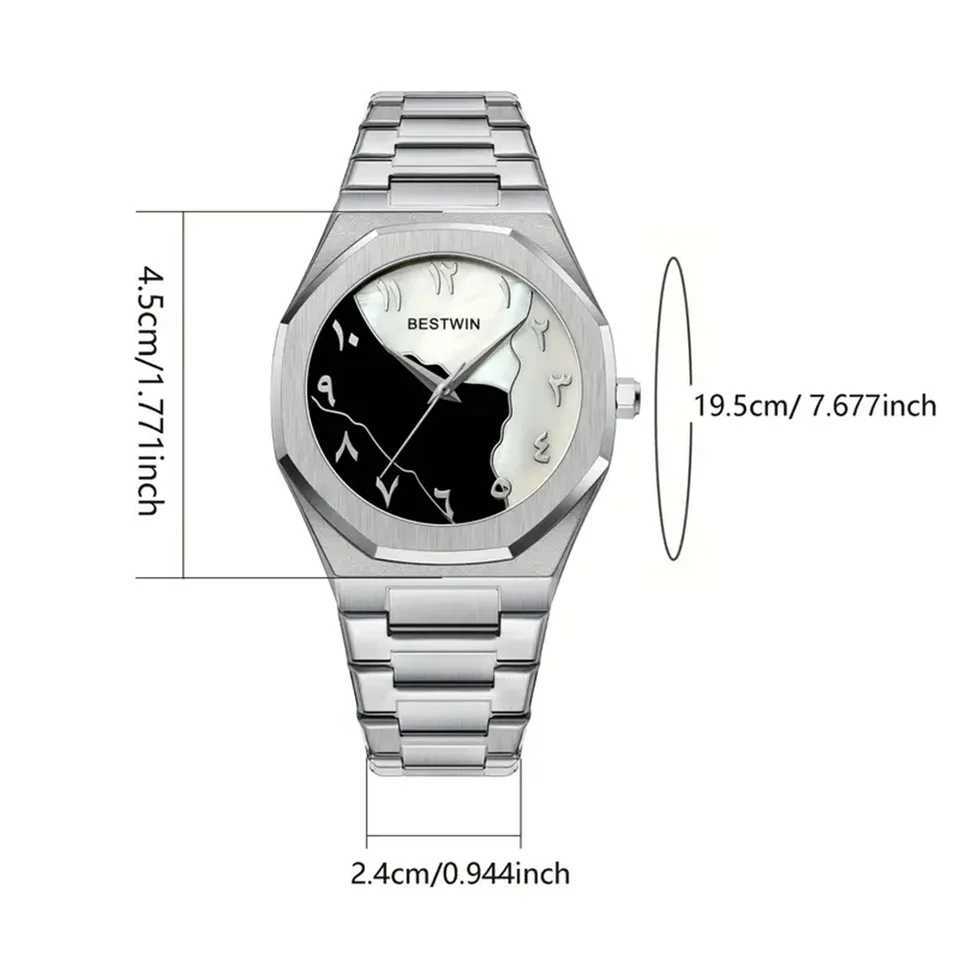 BESTWIN Mens Fashion Gold Shell Dial Creative Business Time Reloj Hombre 2025 Y250403