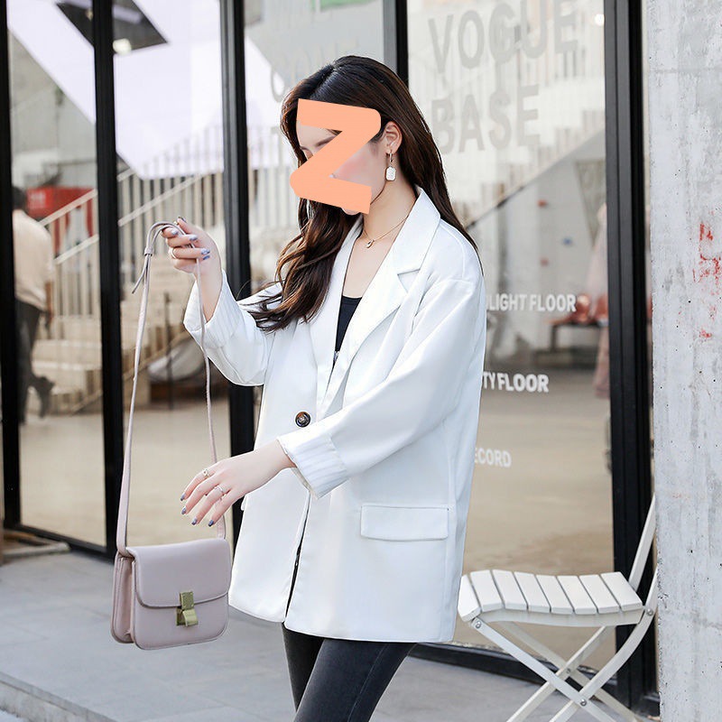 G41Chic Female Winter and Spring Outfit - Stylish White Blazer for Students