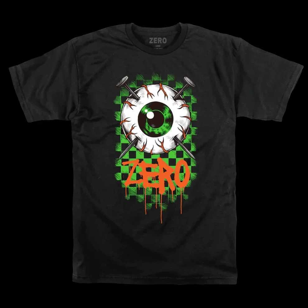 Zero Skateboard Retro Mens Black T-shirt Size S to 4XL Summer Loose Short Sleeve Cotton T-shirt Top W250402