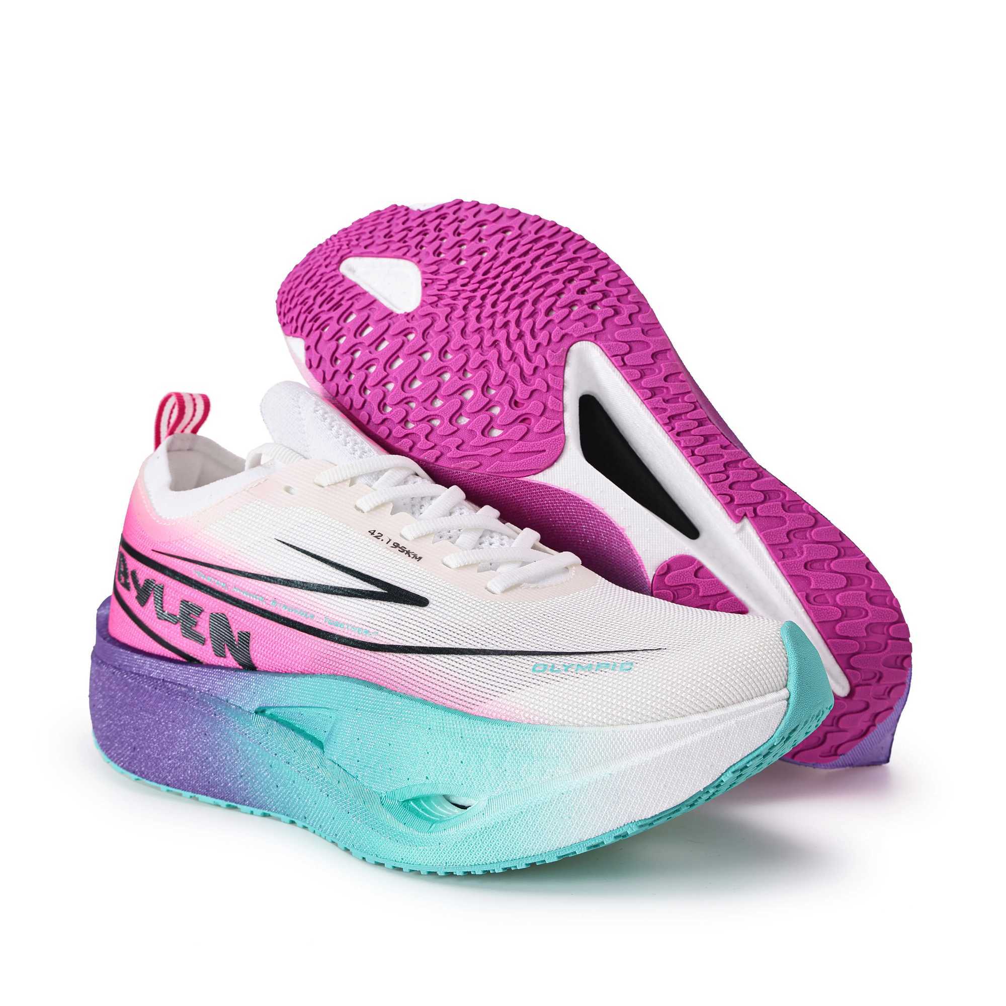 BYLEN Full Palm Carbon Plate Marathon Running Shoes Men Pro Tests Stable Support For Shock-absorbing Ultralight Bounce SneakersC250402