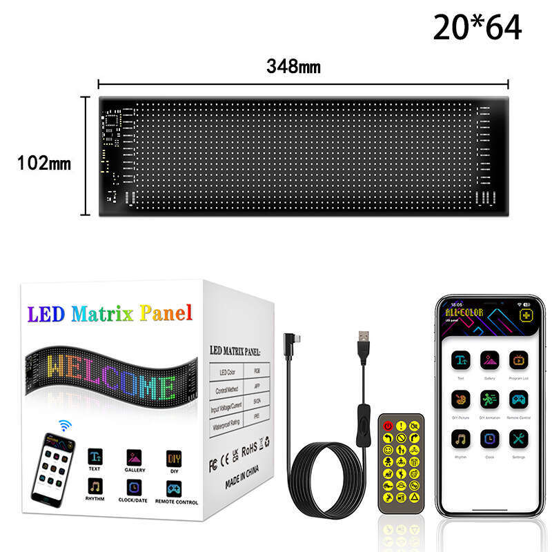 Devil's Soft Car Truck Eye Light Bluetooth Dynamic LED Flexible Advertising Screen