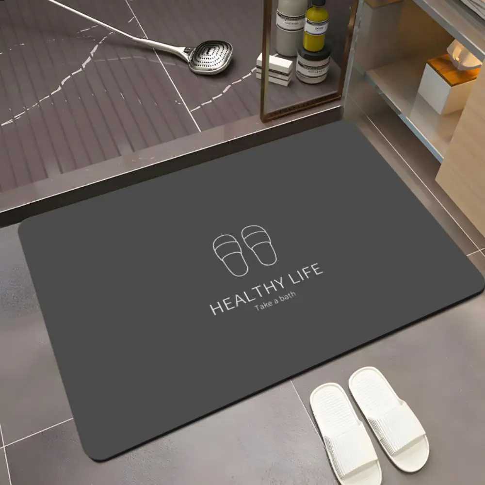 luxery VIKAMA Bathroom Floor Mat - Quick-drying Absorbent Pad for the Toilet - Anti-slip Floor Mat - Soft Pad for Home Decoration designer C251103