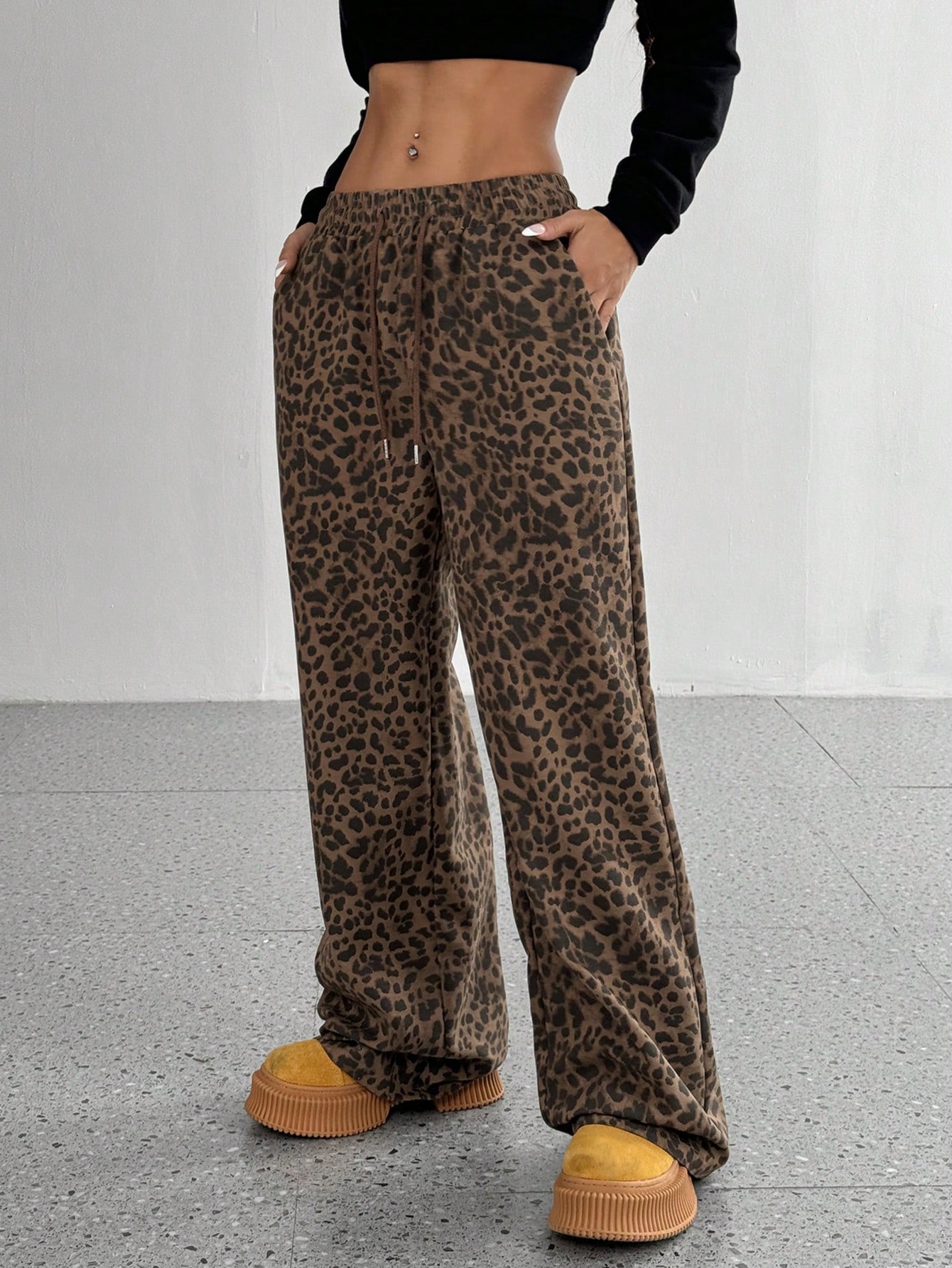 Elegant High-Waisted Leopard Print Jeggings by US Designers Featuring Stretchy Material Ideal for Everyday Wear | Inclusive Fit: Small through Extra L