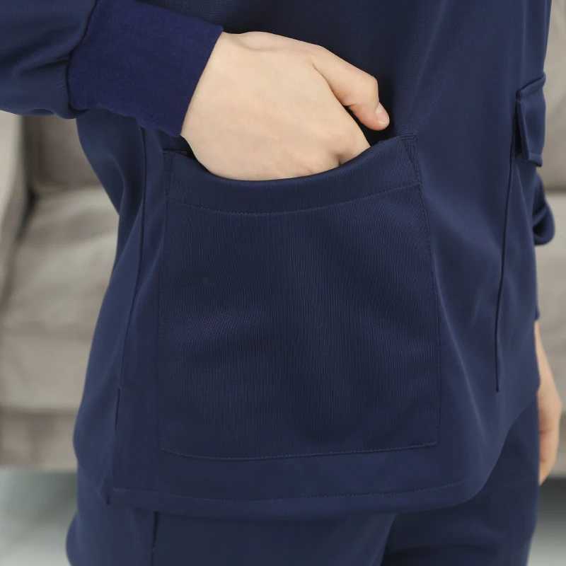 Men Scrub Uniforms Dentist Nursing Workwear Hospital Doctor Scrubs Set Antistatic Top and Pant Long Sleeve Working Suits 302 J251103