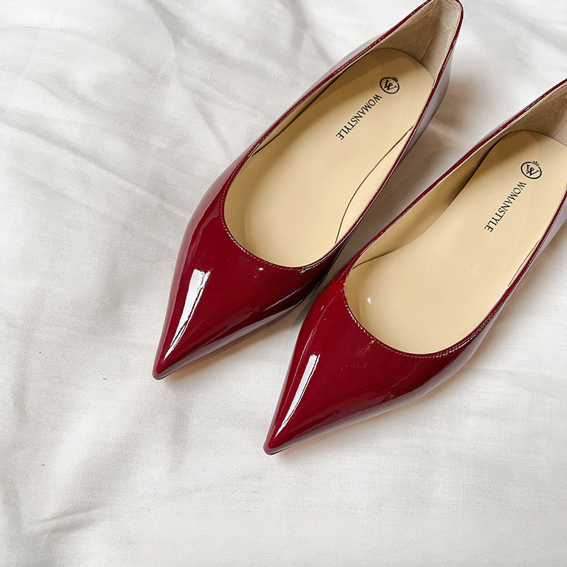 2024 New Spring French Style Nude Color Hidden Wedge Pointed Toe Flat Women Shallow Mouth Versatile Commuter Single Shoes ddmysaturn