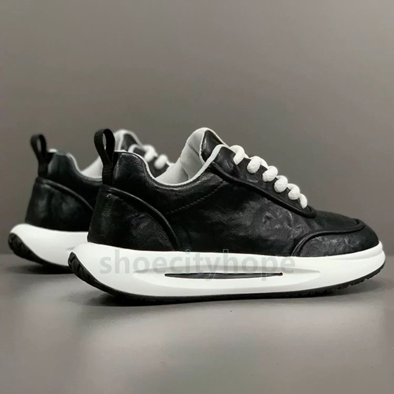 designer shoes urban chic style soft leather sneakers stylish black coffee color non-slip sole premium mens athletic trainers size 39-44