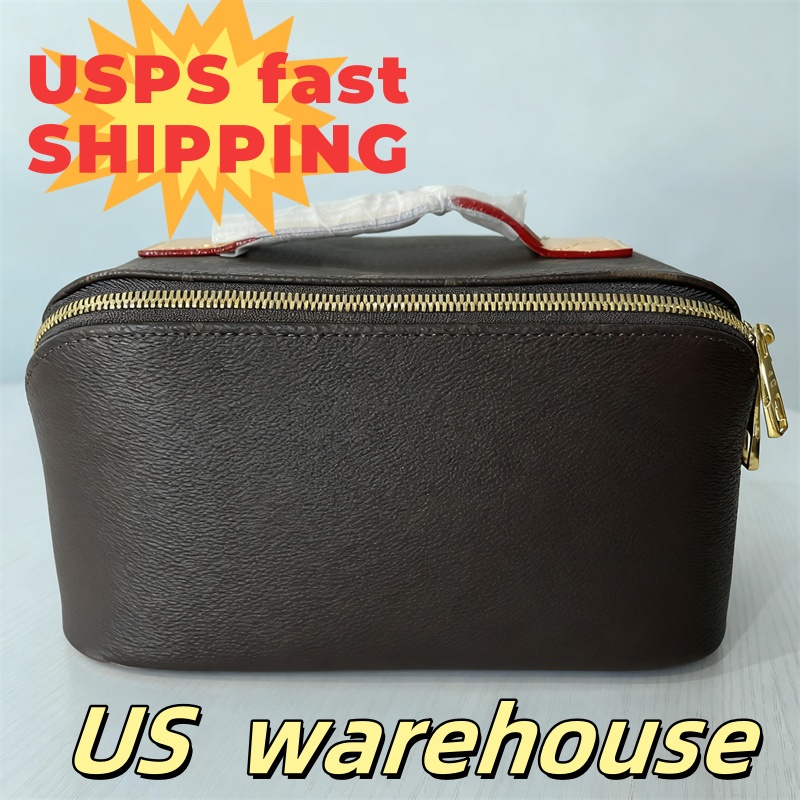 Toiletry Bags Designer Women Makeup Bag Zipper Leather 2 Compartment Cosmetic Cases Mens Travelling Wash Pouch Toilet Pack Make Up Bags
