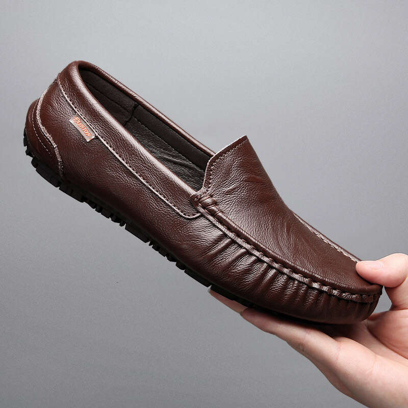 Live broadcast of Doudou oversized lazy driving British casual shoes, new summer men's shoes