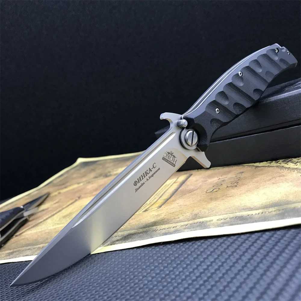 Russian HOKC ball bearing folding knife D2 steel knife G10 handle outdoor knife tactical multi tool portable survival knifeT250402