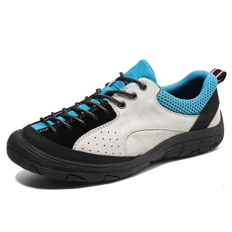 Large size men's suede casual outdoor sports shoes, breathable all year round, travel and hiking shoes