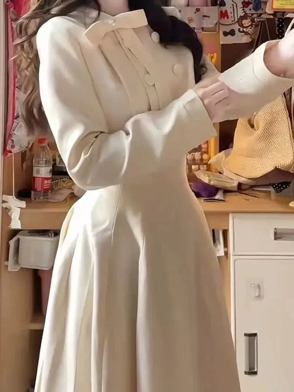 French senior princess style wear suit womens autumn n feeling bow jacket waist and thin skirt 251103
