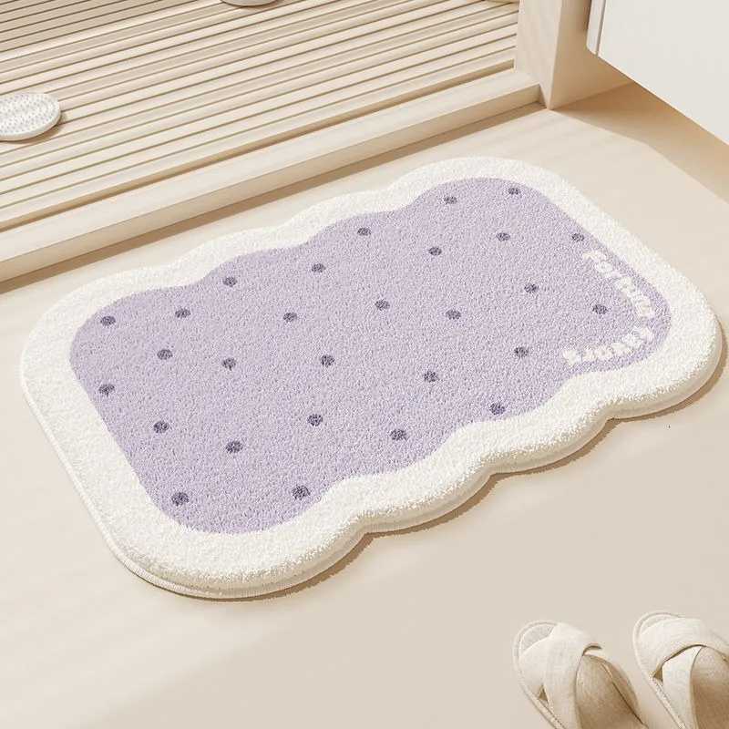 Bathroom floor mat winter bath quick drying non-slip foot mat bathroom door plush thickened carpet C251103