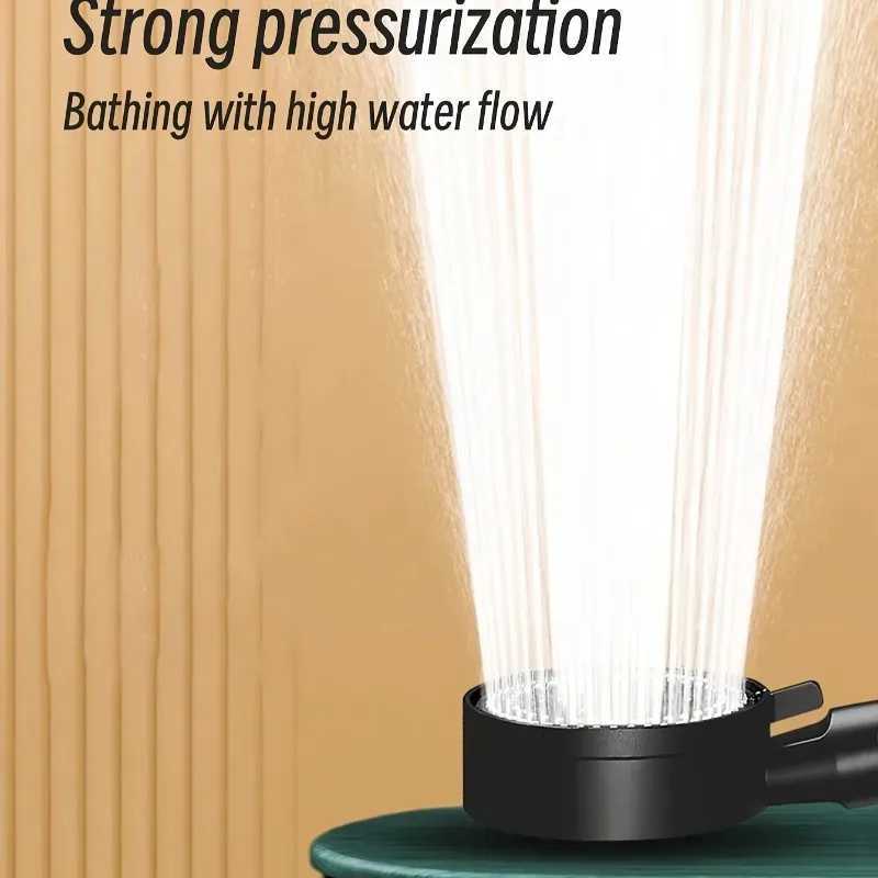 5 Modes Adjustable Rain Drenching Mode Black Bath Shower Water Saving High Pressure Shower Bathro Accessories Y251103