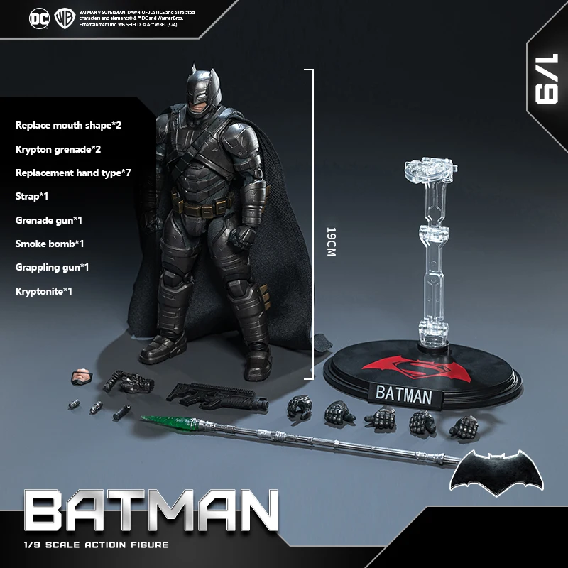Fondjoy DC Comics Batman BvS Heavy Armor 1/9 Action Figure Wholesale - Movie-Accurate Collectible Model Kit with Interchangeable Heads, Bulk Stock for