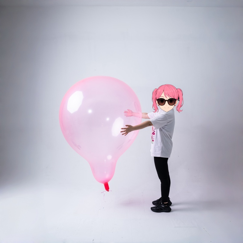 V40 inch quadrangular prism long neck balloon thickened enlarged latex party decoration arrangement bar crush