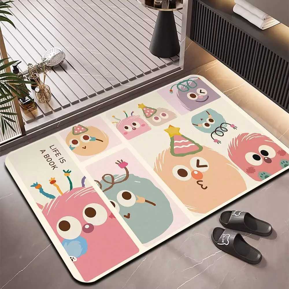 Hard diatom mud board bathroom door floor mat absorbent mat toilet diatomite bathroom non-slip quick-drying floor mat C251103