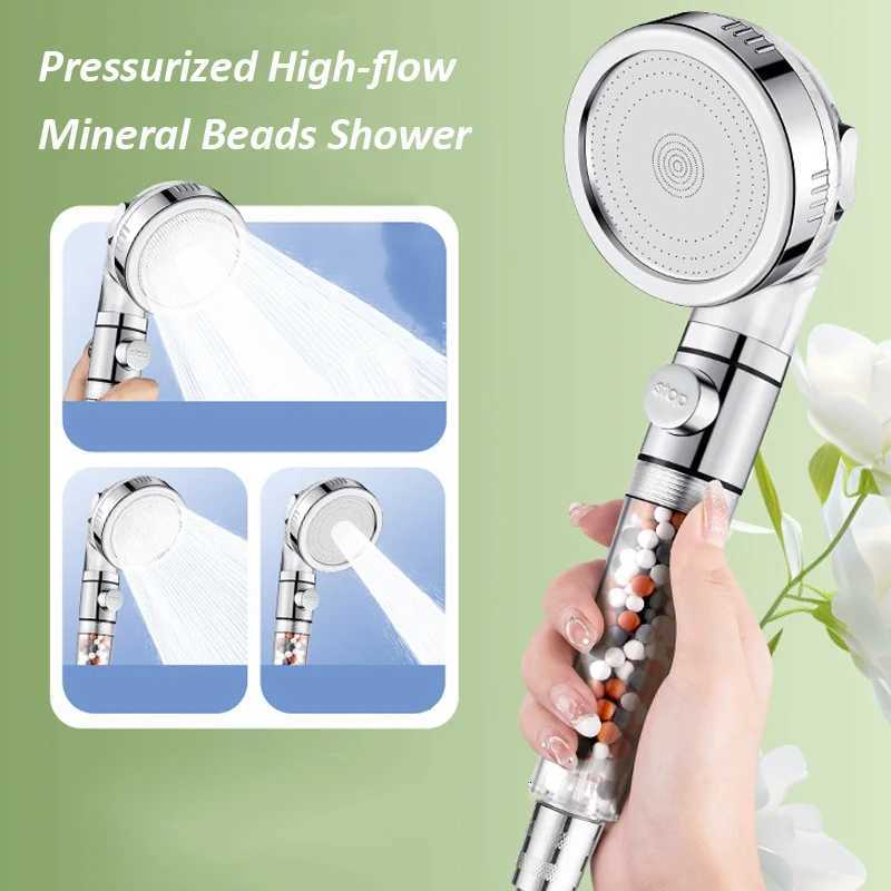 Filtered High Pressure Shower With On/Off Switch 3 Modes Adjustable Rainfall Shower With Hose Bracket Bathro Accessories Y251103