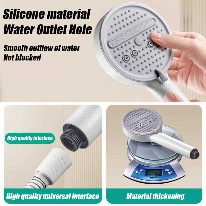 5 Modes Adjustable High Pressure Shower Water Saving High Quality Showers with Hose Base Bathro Accessories Y251103