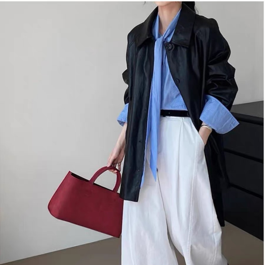 Brown Leather Jacket for Women 2025 New Style Trendy Jacket for Petite Women Early Spring Super Stylish 241125