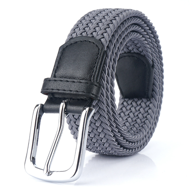 Unisex breathable woven belt New Leather Cowhide Mans Belt Fashion Metal Alloy Pin Buckle Adult Luxury Brand Jeans Business Casual Waist Male Strap Br - view 7