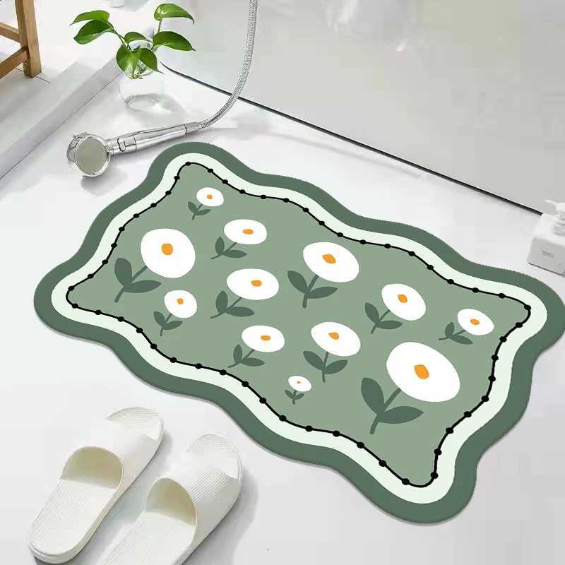 Diatom mud absorbent floor mat bathroom anti-drop toilet door non-slip and dirt-resistant household floor mat C251103