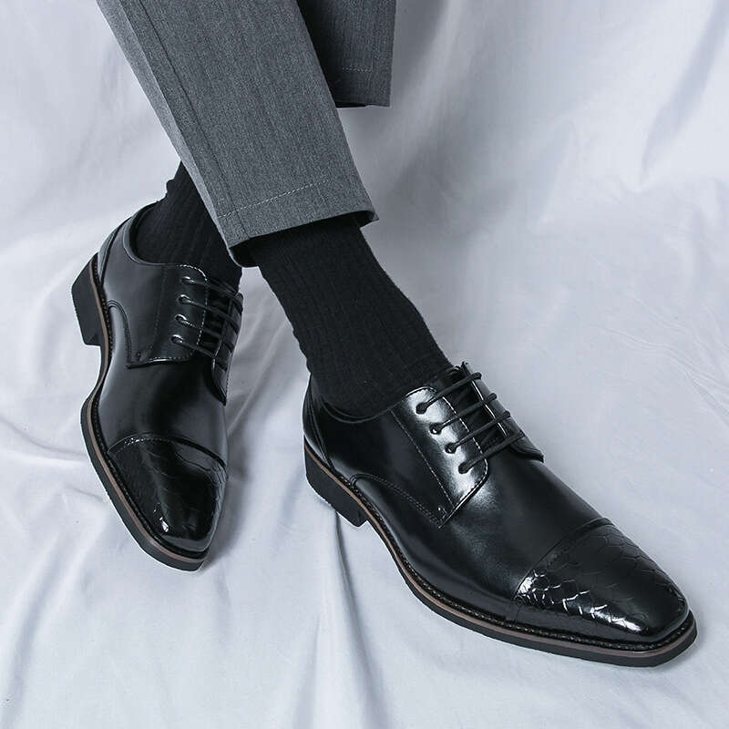2024 Large Sizes, New Leather Fashion Business Trends, Dress Shoes, British Style, Men's Wedding