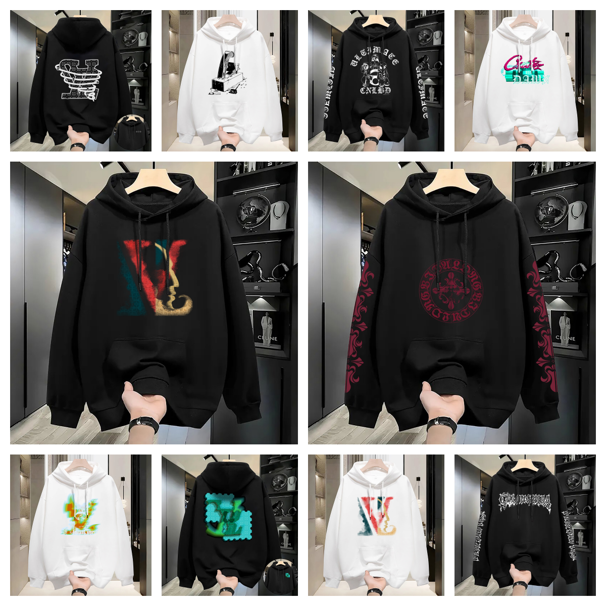 Designer Men Hoodies Luxury Brand Crewneck Sweatshirt hoody Classic Streetwear Pure Cotton Loose Oversized Casual Trendy Women Clothing Sweatshirt M-5XL