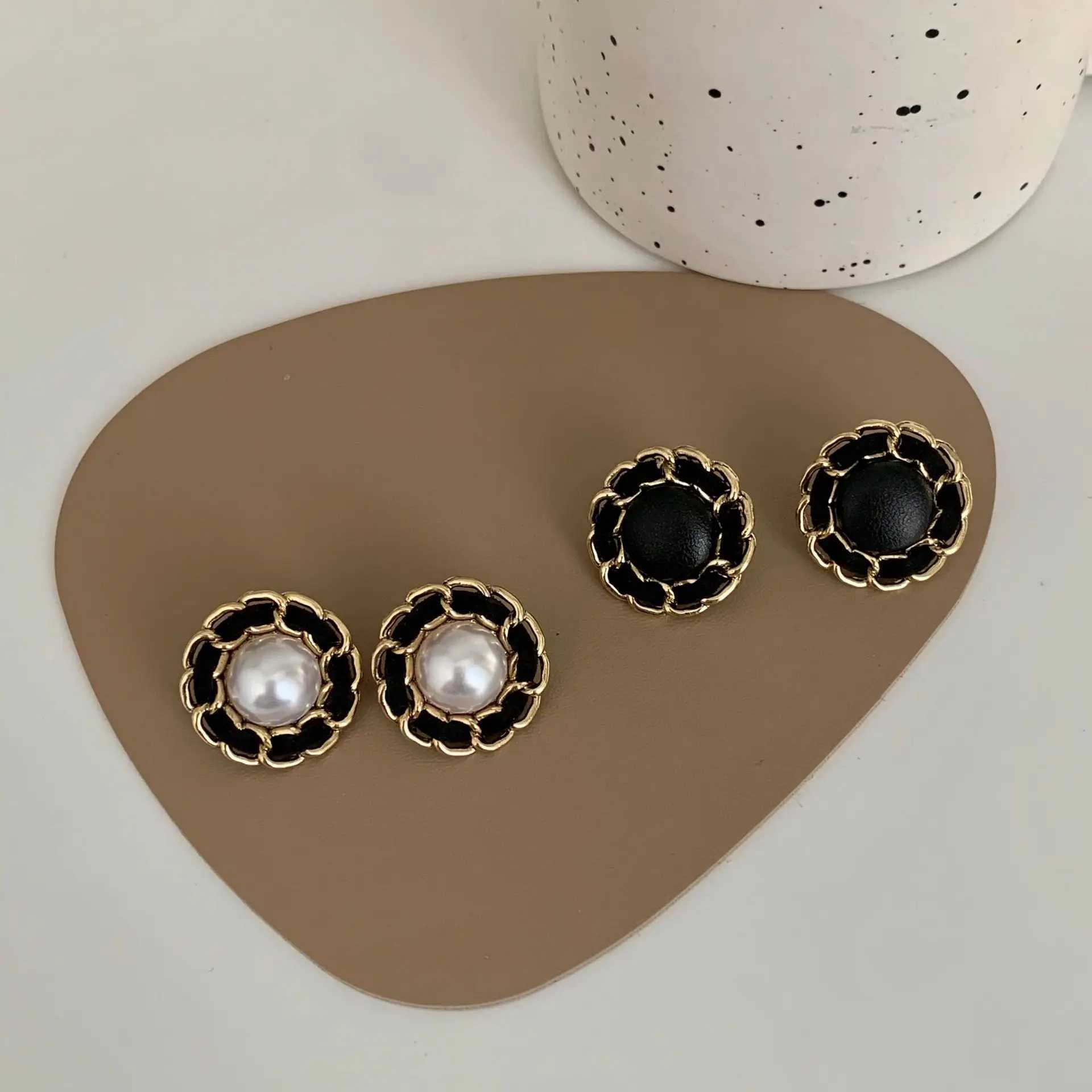 Luxury Pearl Earrings korean Vintage Chain Earrings Women jewelry C251103