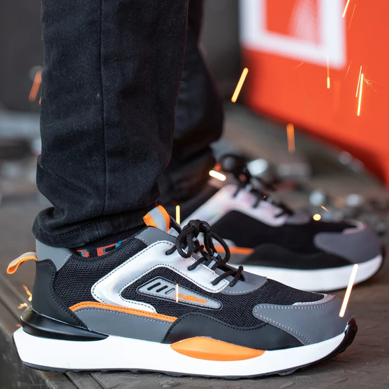 High Quality Indestructible Safety Shoes Men Work Sneakers Light Security Boots Men PunctureProofwork Boots Steel Toe Shoes 251030
