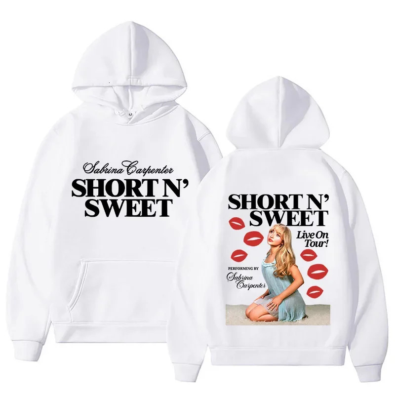 Sabrina Carpenter Short N Sweet Live on Tour 2025 Hoodie Fashion Unisex Harajuku Women Hoodies Autumn Winter Vintage Pullovers 250403