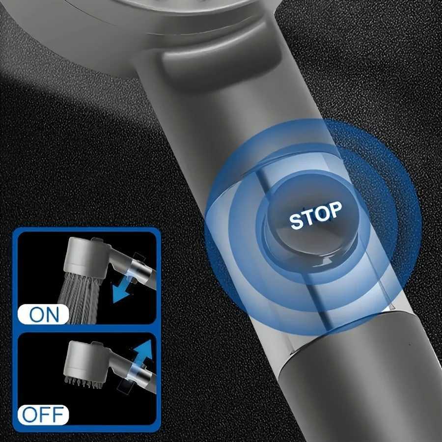 HighPressure Handheld Shower Sprayer with 3 Modes 360 Adjustable Detachable Shower Pause Button WaterSaving Design fo Y251103