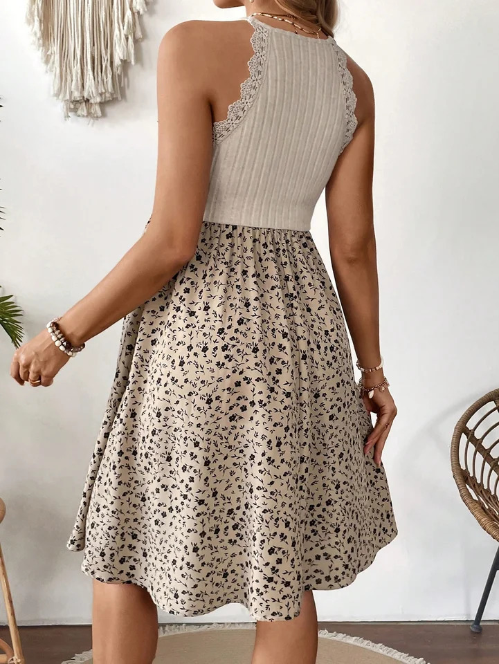 The summer elegant lace patchwork Bohemian maternity dress 251027