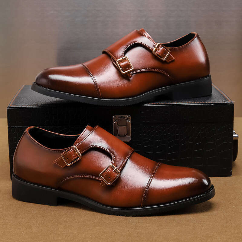 2024 Large Sizes, New Casual Fashionable Men's Business Dress Leather Shoes, Trendy Seasons