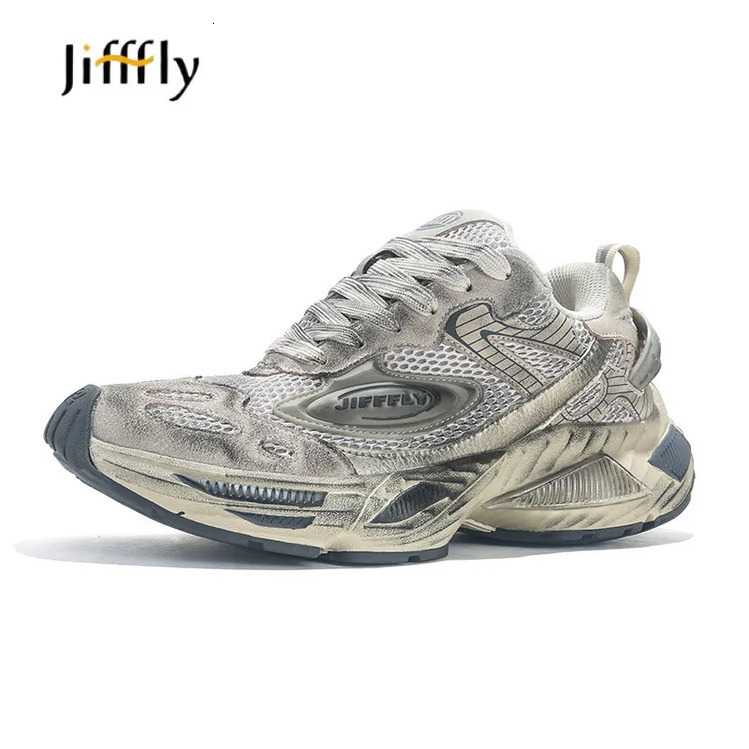 Free Shipping Jifffly Outdoor Running Shoes Breathable Trainer Sneakers for Men Women Height Increasing Plus-Size Sports Shoes