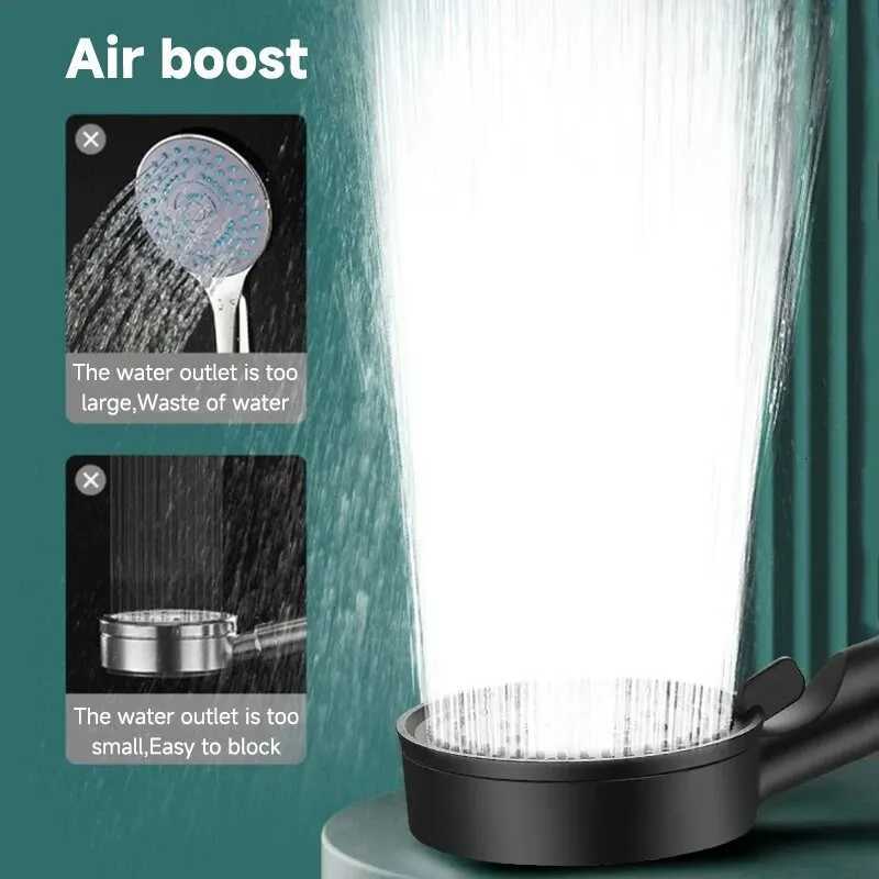 6 Modes Pressure Boost Shower Mtifunction Adjustable Large Water Shower Nozzle Massage Bathro Accessory Y251103