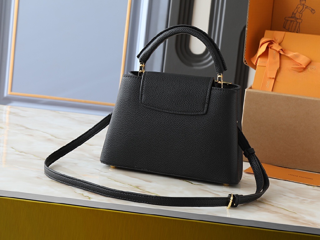 New handbag, cowhide single-shoulder bag, metal diamond-shaped inlaid bag, crossbody bag