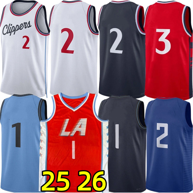 25 26 Clipper Kawh Leonard James Hardenn Basketball Jerseys Chris Paul Bradley Beal Bogdan Bogdanovic Ivica Zubac Nicolas Batum Derrick Jones Kris Dun