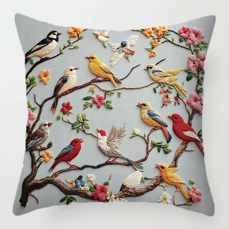 New Retro Elephant Imitation Embroidery Pillowcase Bohemian Style Sofa Printed Cushion