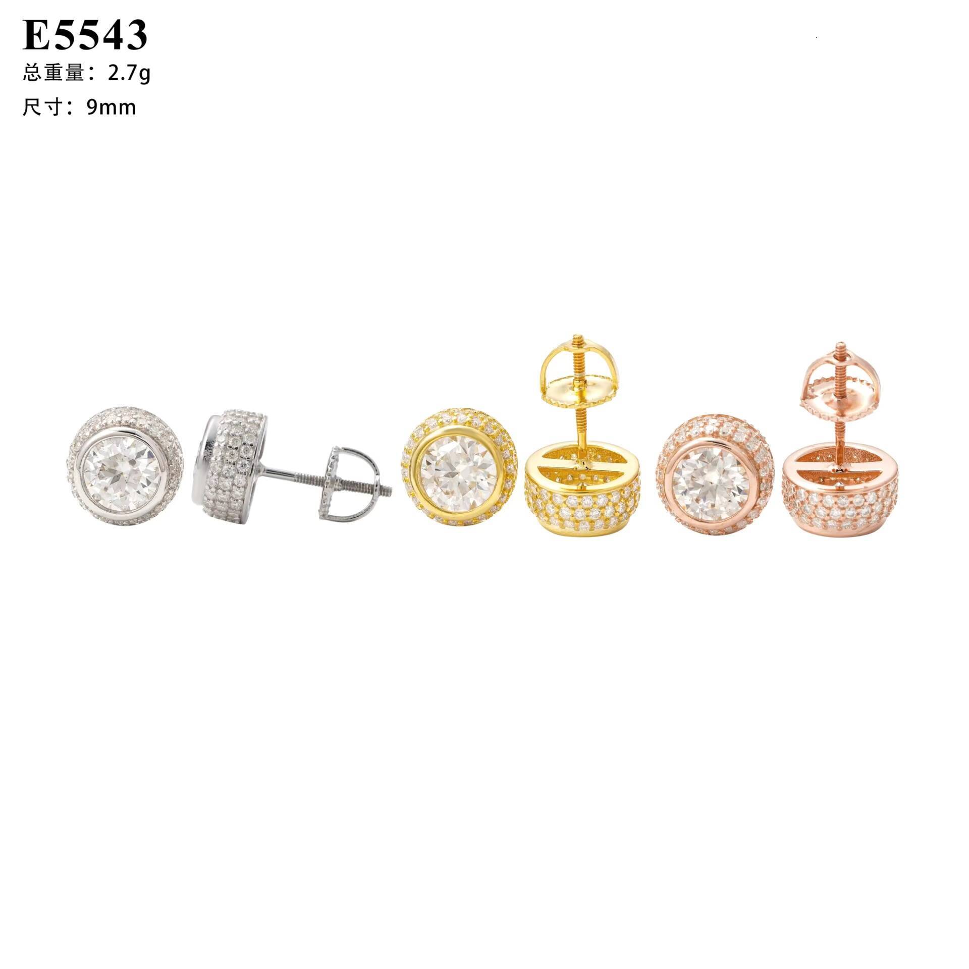 Trendy Sterling Silver Mini Moon Star Vintage Star Silver 925 Stud Earrings Set MultiShaped Geometric for Engagement