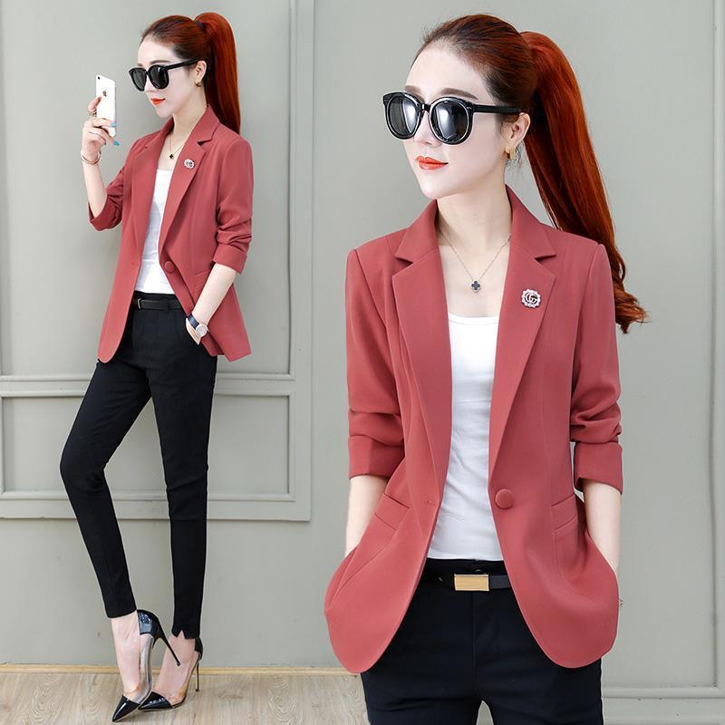 F422Elegant Small Suits for Women - Spring/Autumn Fashion with Classic Retro Design