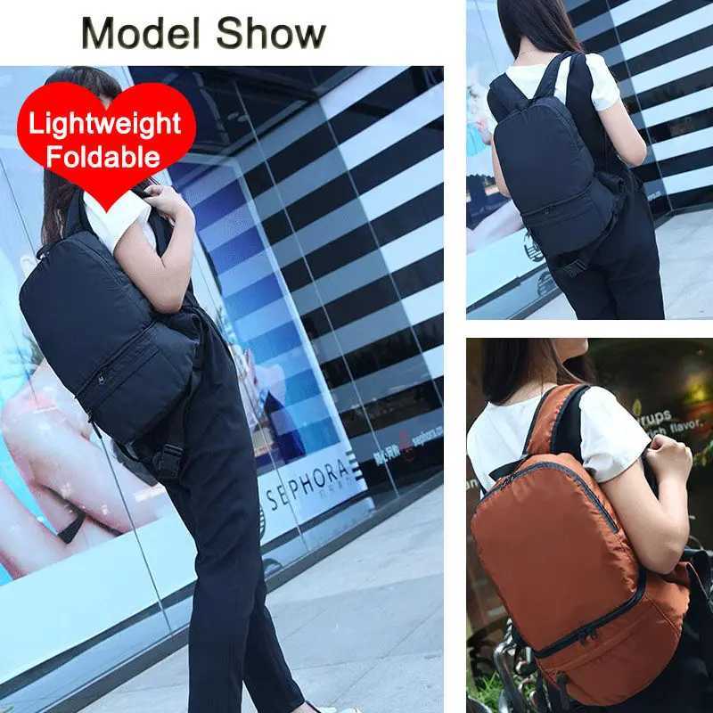 Light Weight Backpack Foldable Bag Waist Bags Camping Folding Ultrght Outdoor Sports Hiking Travel Bag Hiking Climbing BagC250407
