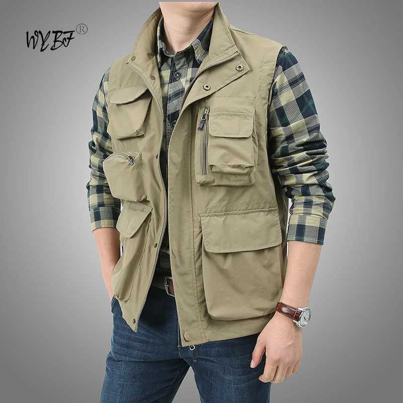 Summer New Pockets Men US Tactical Hiking Fishing Vest Mens Photographer Waistcoat Mesh Cargo Camping Climb Jacket Tool Vest X250403